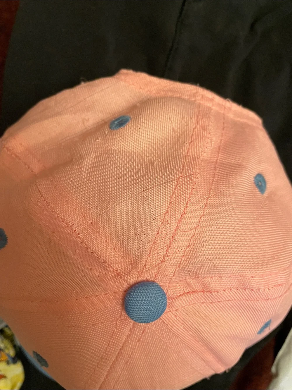 Lands' End Pink and Light Blue Kids' Baseball Cap